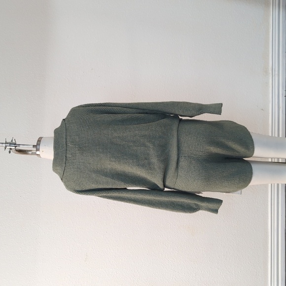 NEW Pink Rose Knit Polo Sweater Short Set Willow Green L leisure fall spring - Picture 2 of 9